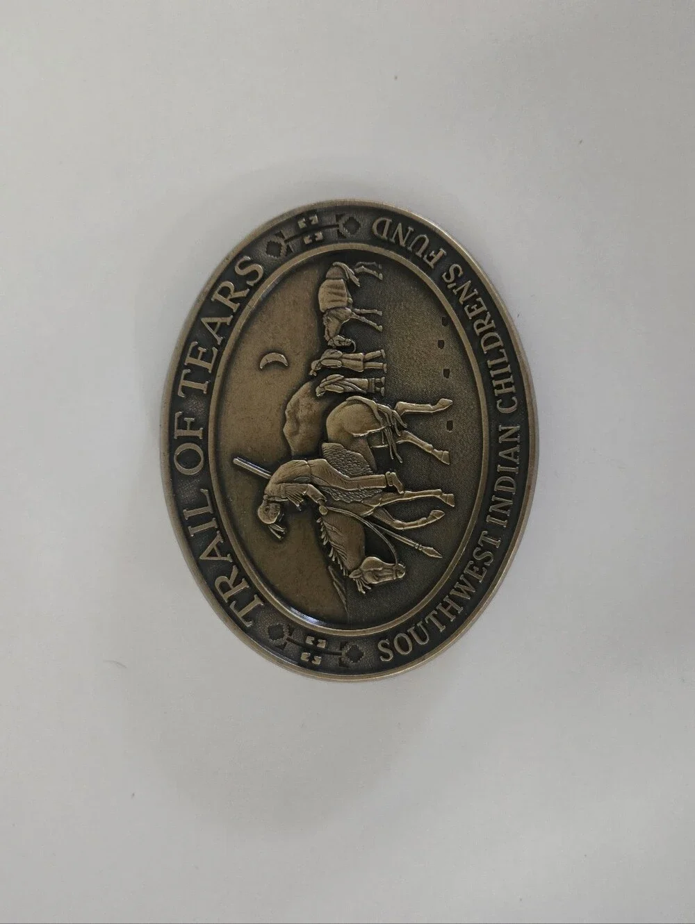 Trail Of Tears Vintage Belt Buckle Southwest Indian Childrens Fund